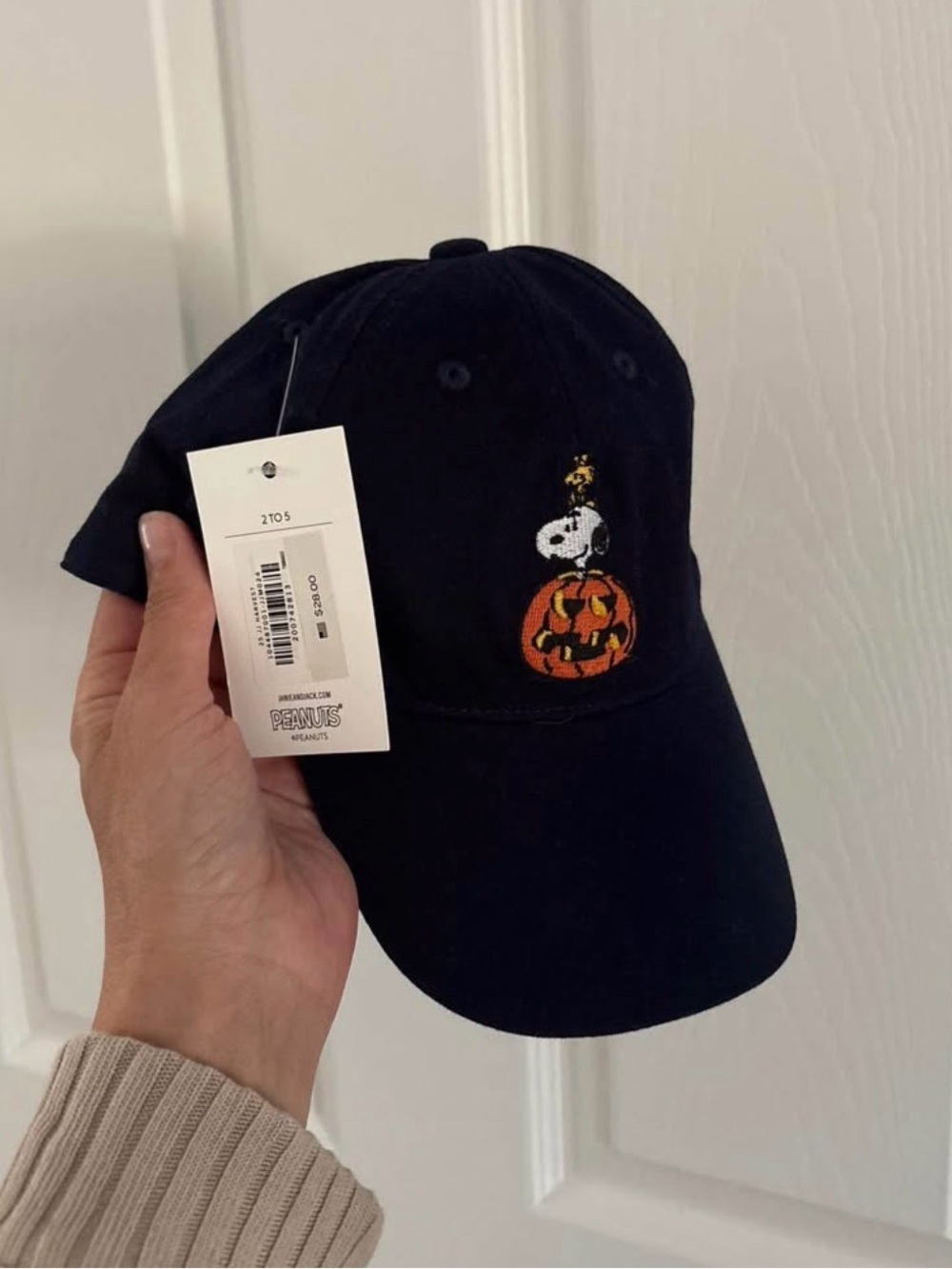 Peanuts Kids navy Baseball Cap with Halloween Snoopy Embroidery